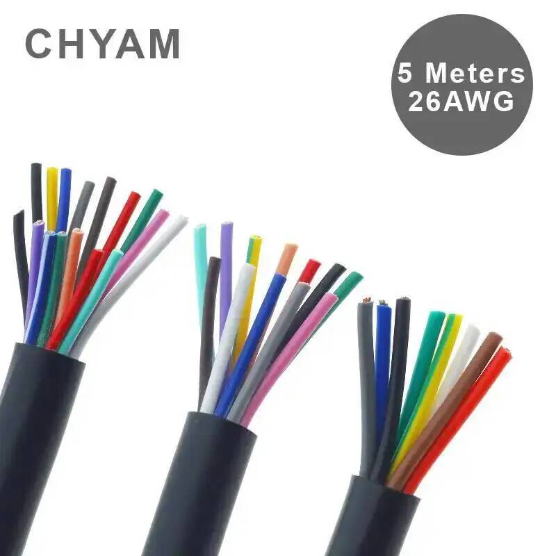 Cable Gland Waterproof - Cable negro 26AWG 0,12 mm2 Cable