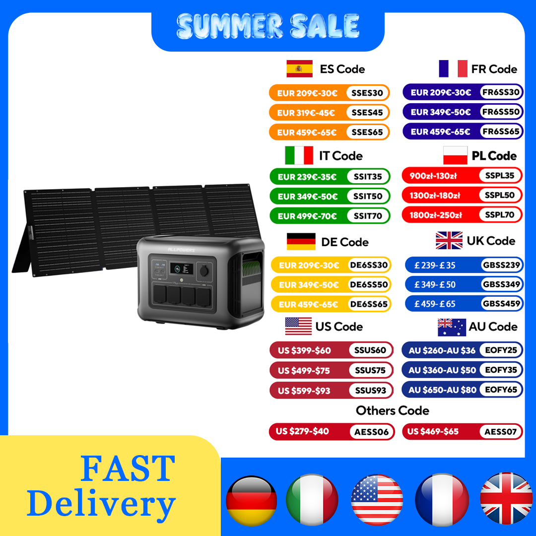 Rv Solar Kit 400W - ALLPOWERS R1500 LITE Central eléctrica portátil