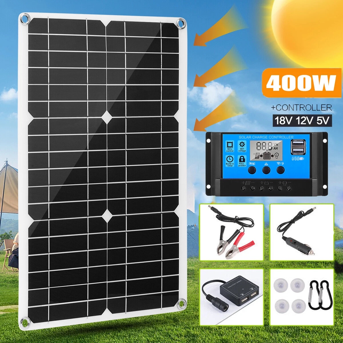 Kit de Panel Solar Semiflexibl - Rv Solar Kit 400W reseña y precio