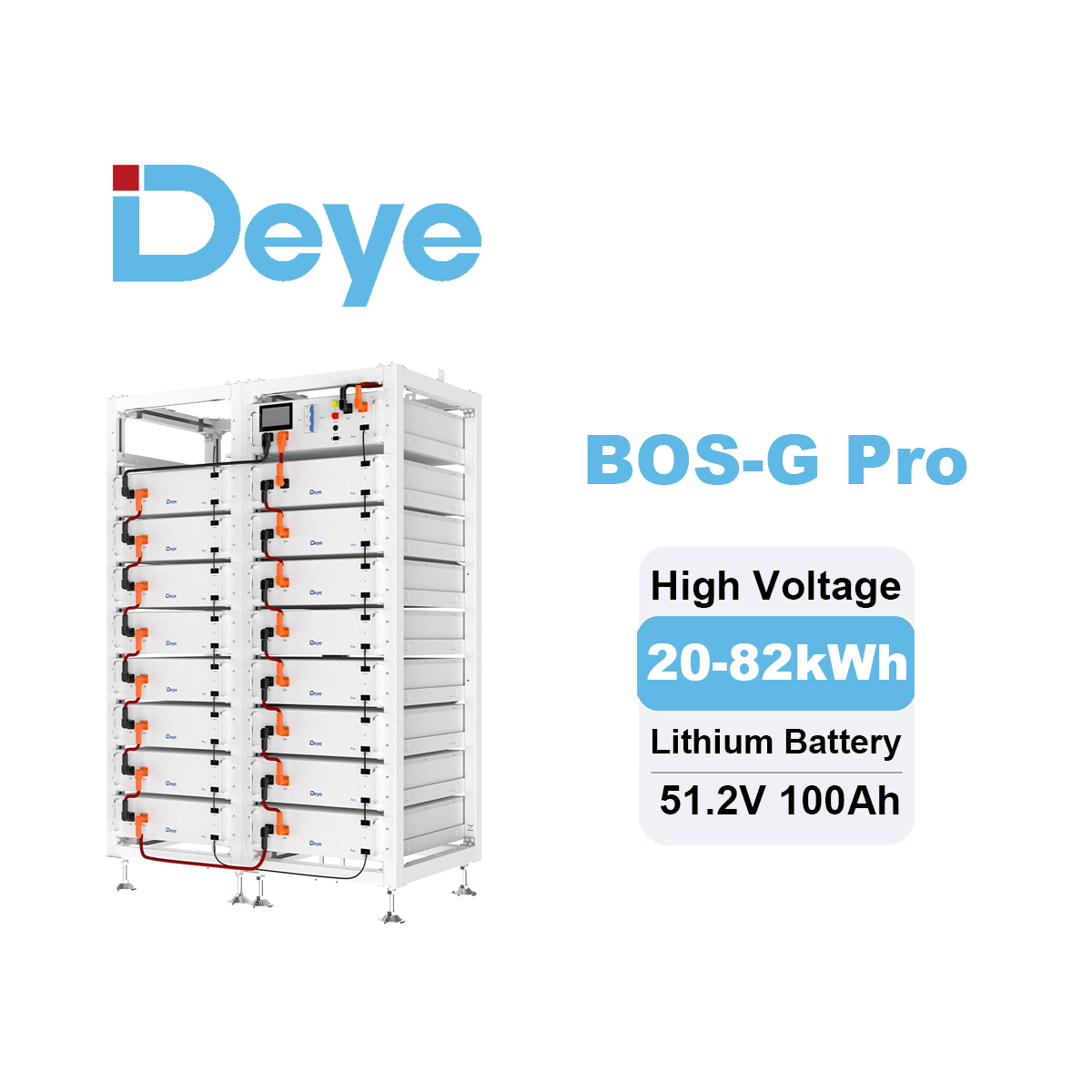 Deye LiFePO4 ESS BOS-G Pro Bat - Lithium Battery 100Ah reseña y precio